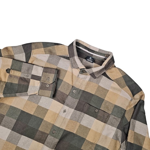 KUHL Pixelatr Flannel Button Down Shirt Mens XL Evaprator UPF  Style Number 7336 - Picture 1 of 10